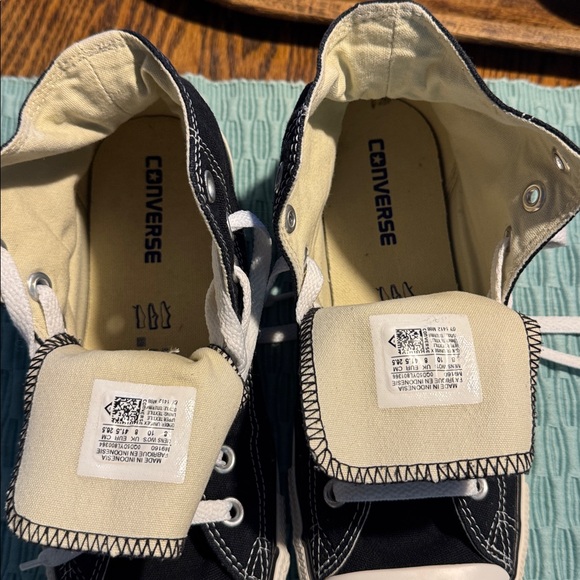 Converse | Chuck Taylor All-Stars Black Canvas High Top Sneakers M8/W10 - Picture 6 of 6